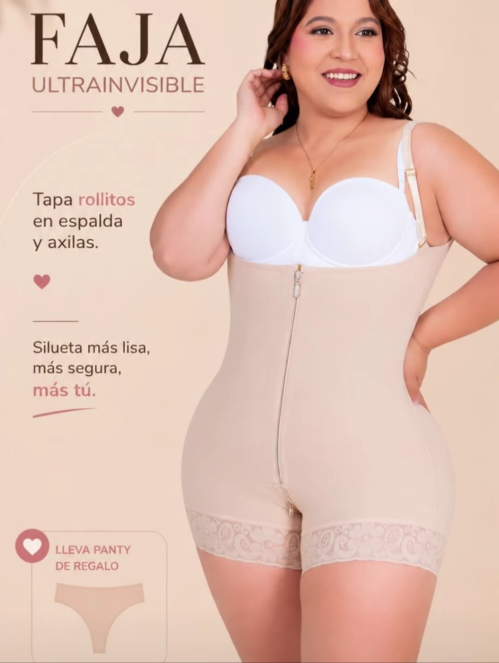 The Provocative! Invisible Faja Shaper & Thong ButtEnhancement Stagmi SMI7086!